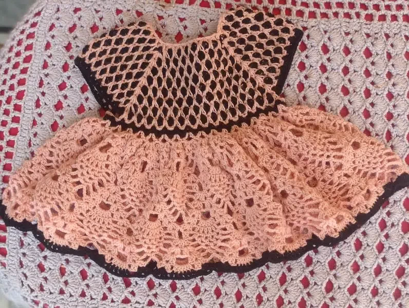 Adorable Crochet Handmade Frock for Baby Girls – Charming and Unique Baby Dress for Special Occasions