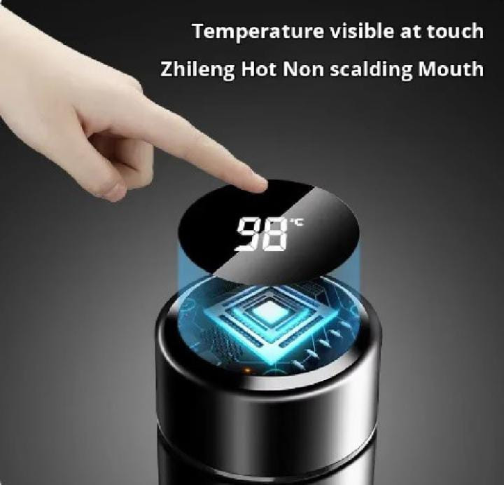 LED Temperature Water Bottle 500 ml Led Temperature Display Water Bottle for Girls Smart Thermos Water Bottle Stainless Steel Water Bottle