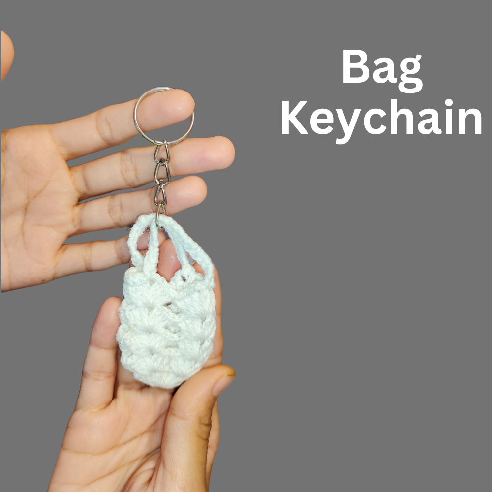 Stylish Crochet Bag Keychain