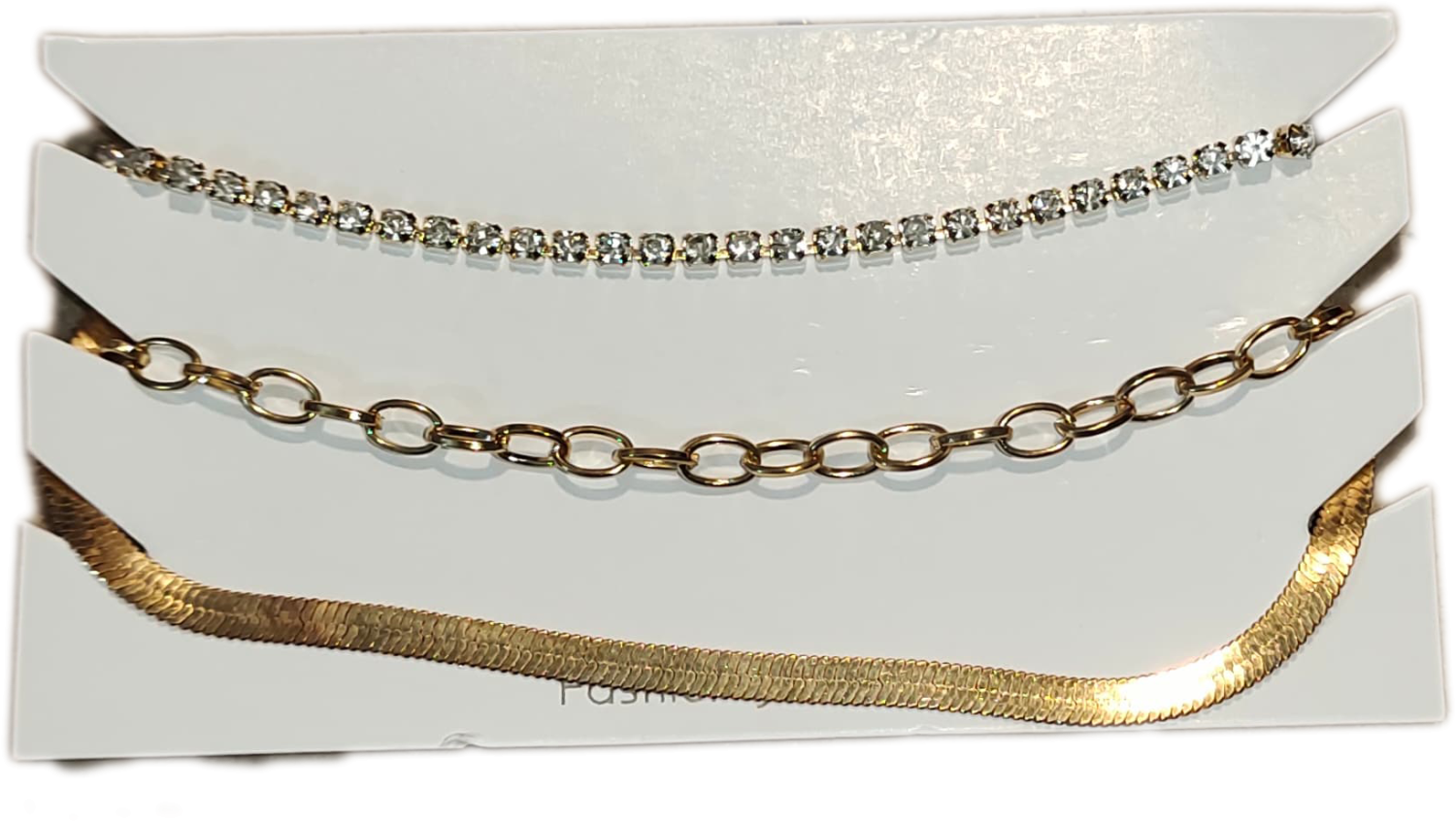 Elegant 3-in-1 Natural Gold Bracelet & Anklet Set - Stylish & Versatile