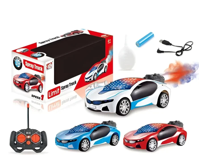 Remote Control Chargeable 3D Famous Car with Flashing Light, Spray And Radio Control Race car for Kids