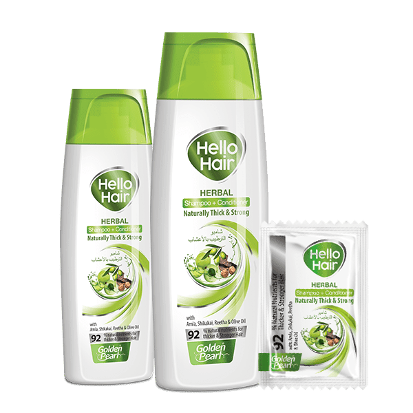 Hello Hair ? Herbal Shampoo + Conditioner Naturally Thick & Strong
