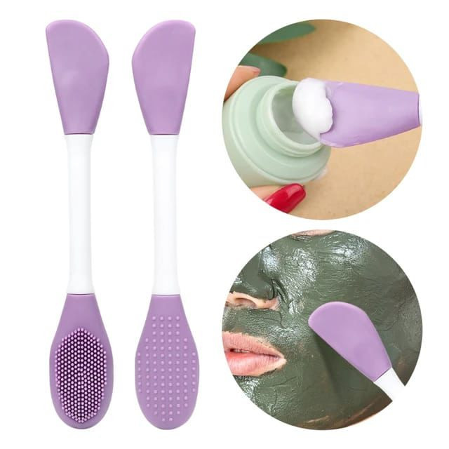 Face Cleaning Brush Double-Headed Face Smear Brush Skin Care Applicator Tool For Cream Body Lotion Moisturizer Gels And Muds